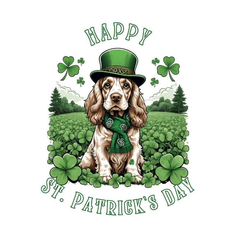 Irish Setter St. Patrick's Day Green Hat Pup
