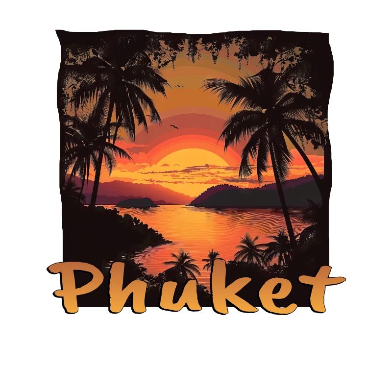 Phuket Thaïlande Coucher De Soleil Vacances Grunge