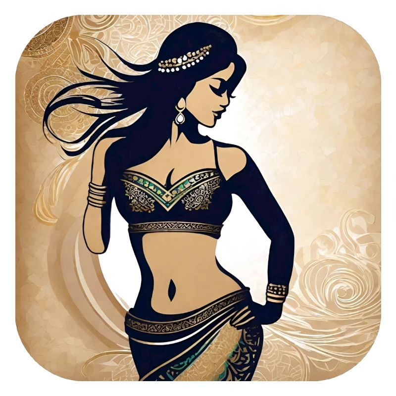 Mystical oriental belly dancer