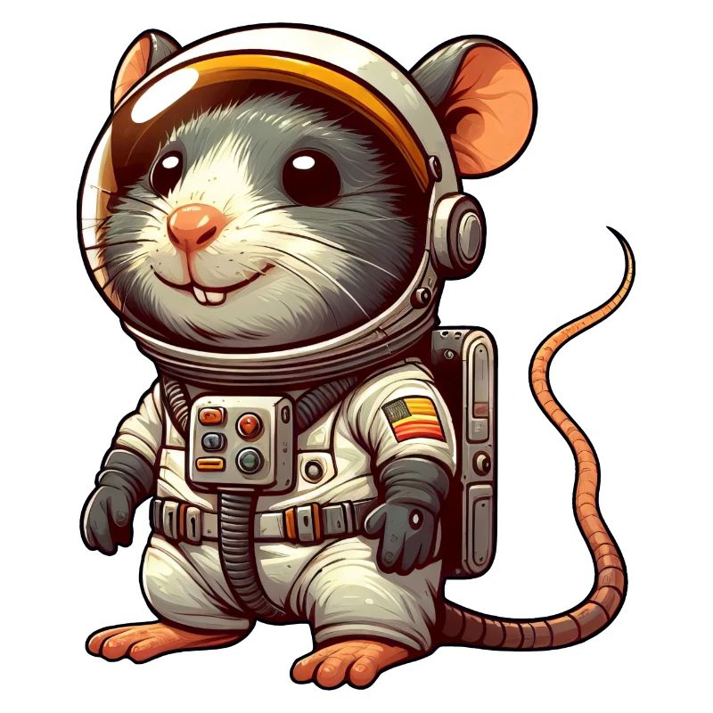 Space Adventure: Mouse & Rat as Astronauts