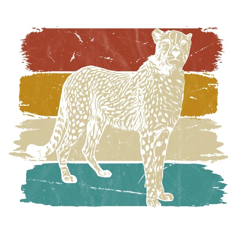 Guépard faune rétro