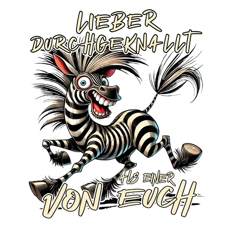 Zebra Lieber durchgeknallt als einer von euch