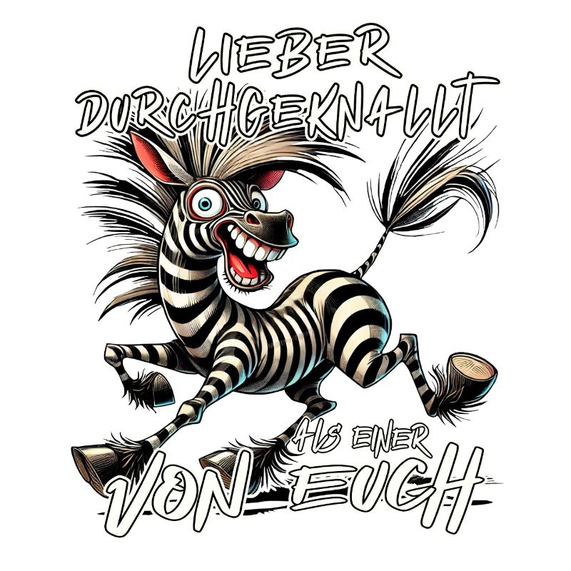 Zebra Lieber durchgeknallt als einer von euch