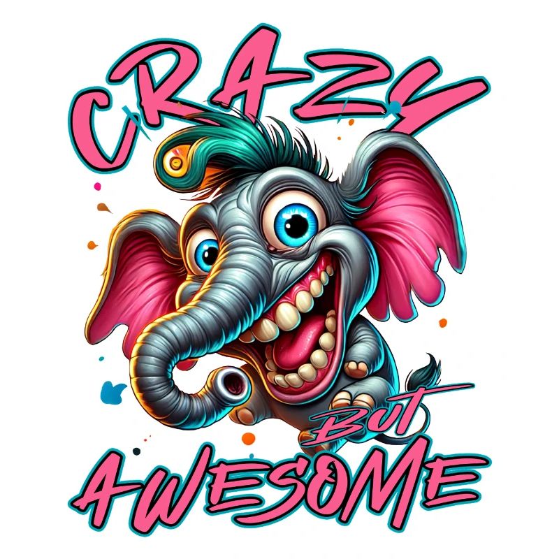 Crazy but Awesome Elephant Comic Style