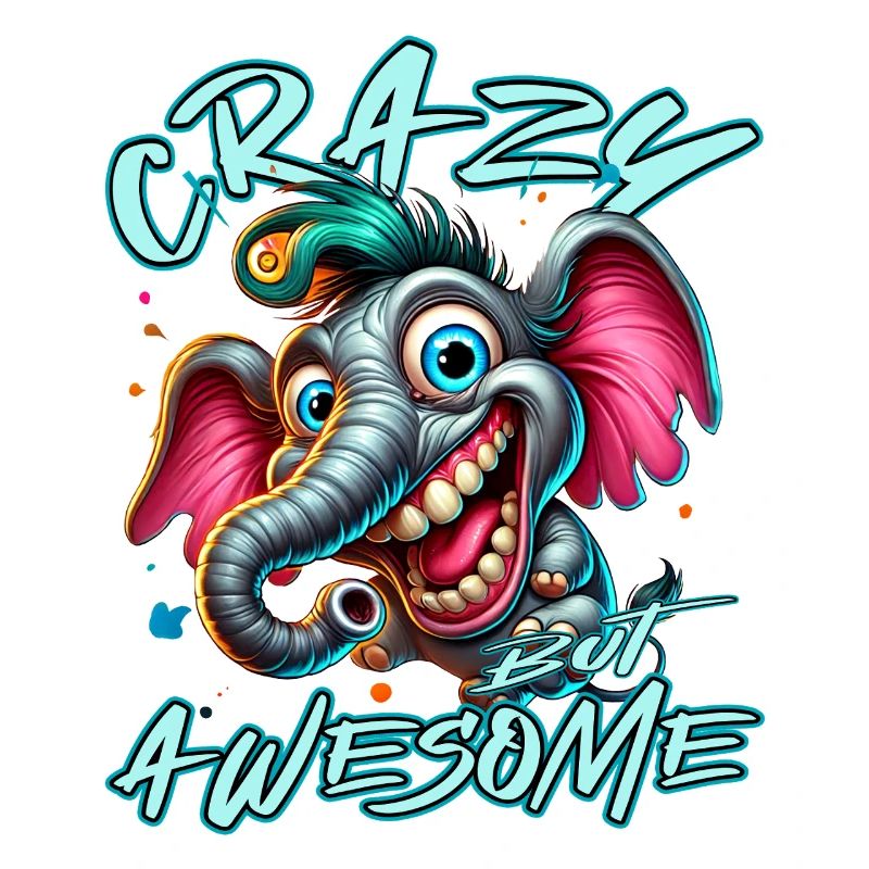 Crazy but Awesome Elephant Comic Style