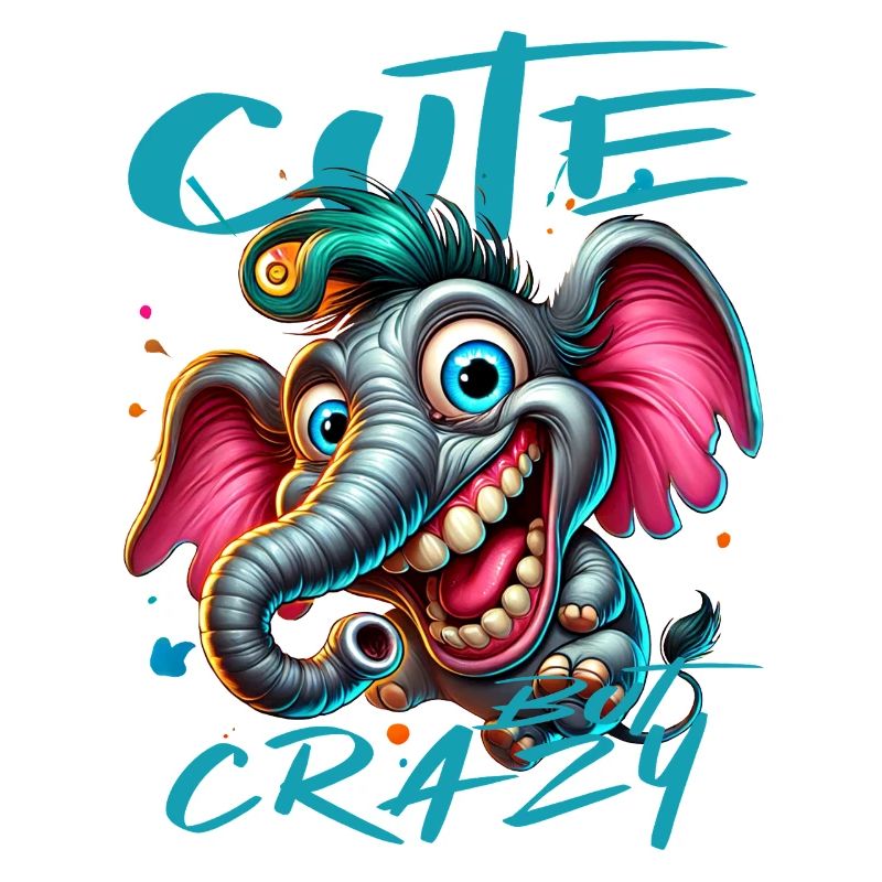 Cute but Crazy Elephant Comic Style