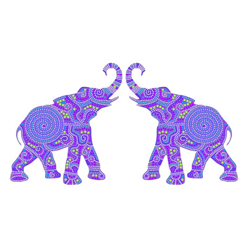 Wonderful Dot Work - Two ELEPHANTS 1