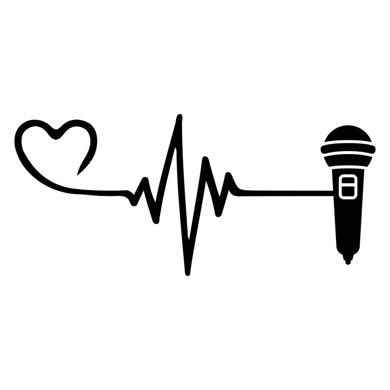 Microphone Pulse Heart Love