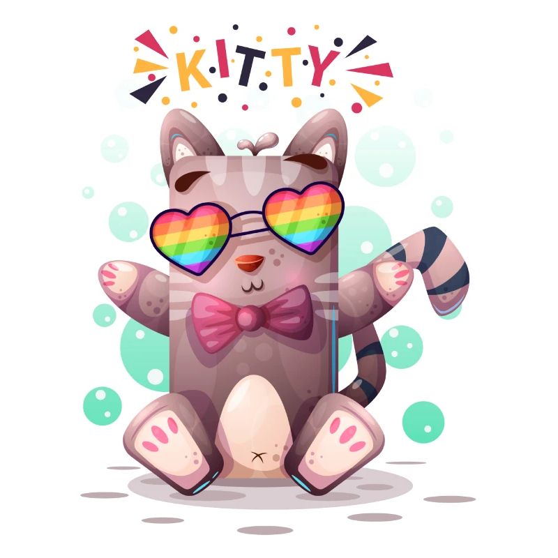 Rainbow Specs Kitty