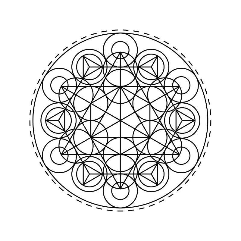 Geometria sacra TriHexCircles Nero