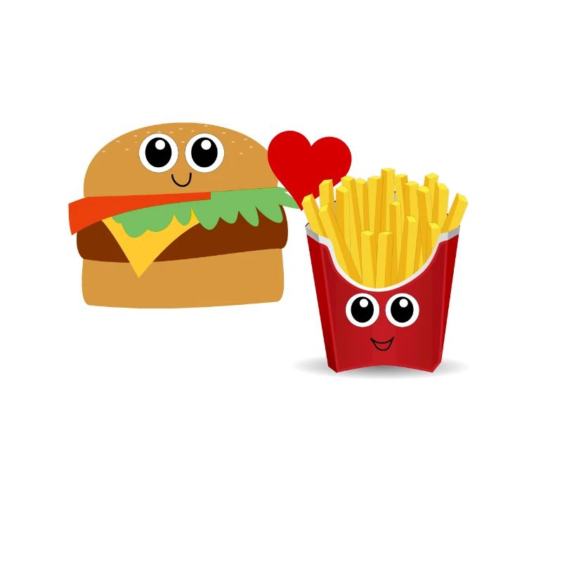 Burger frites idée cadeau de rêve équipe de restauration rapide