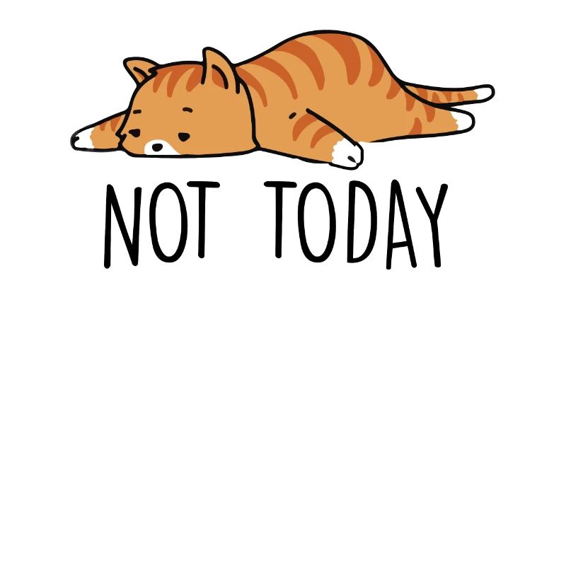 not today lazy cat relax time neko