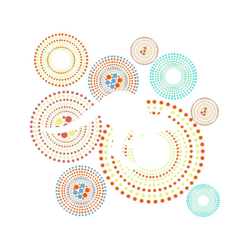 Kangaroo Aboriginal dot art style