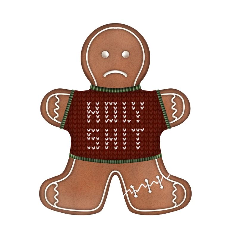 Lebkuchenmann mit ugly sweater holy shit