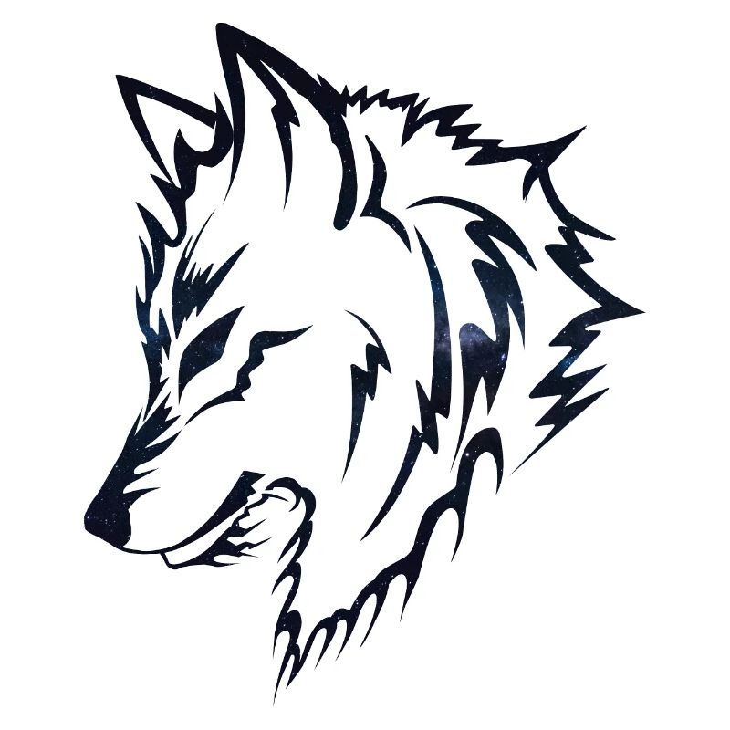 Silhouette de loup Galaxy