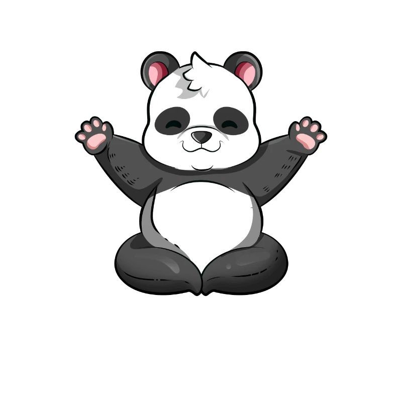 Panda de dessin animé