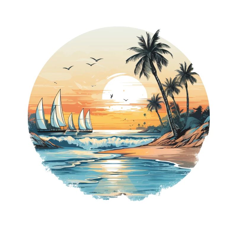 Vibrations de l’océan, vibrations de la plage, coucher de soleil sur la plage, oce
