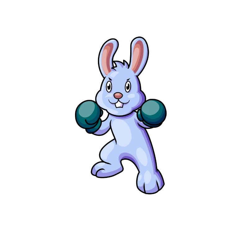 Cartoon Rabbit Boxer