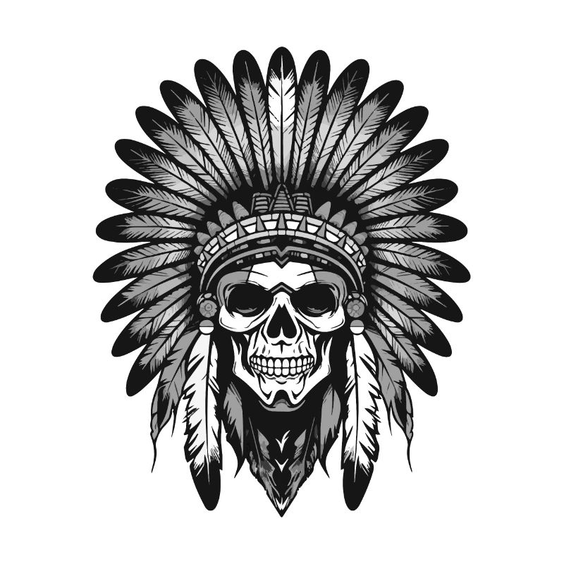 Chef du crâne indien Apache