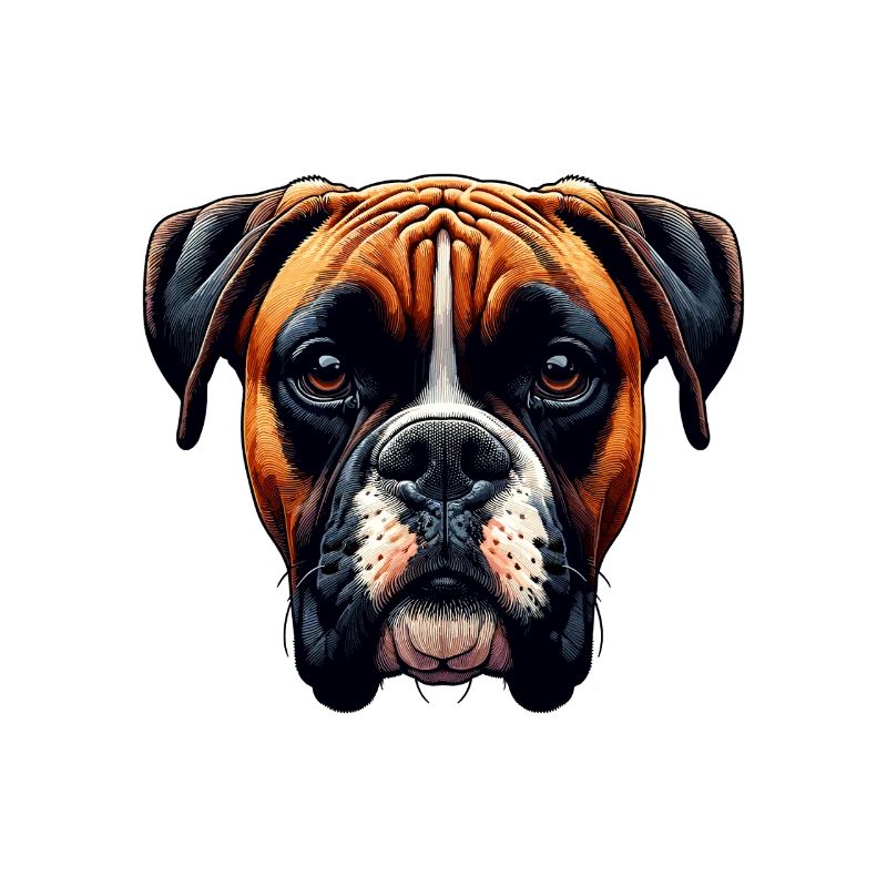 Visage de chien - Boxer