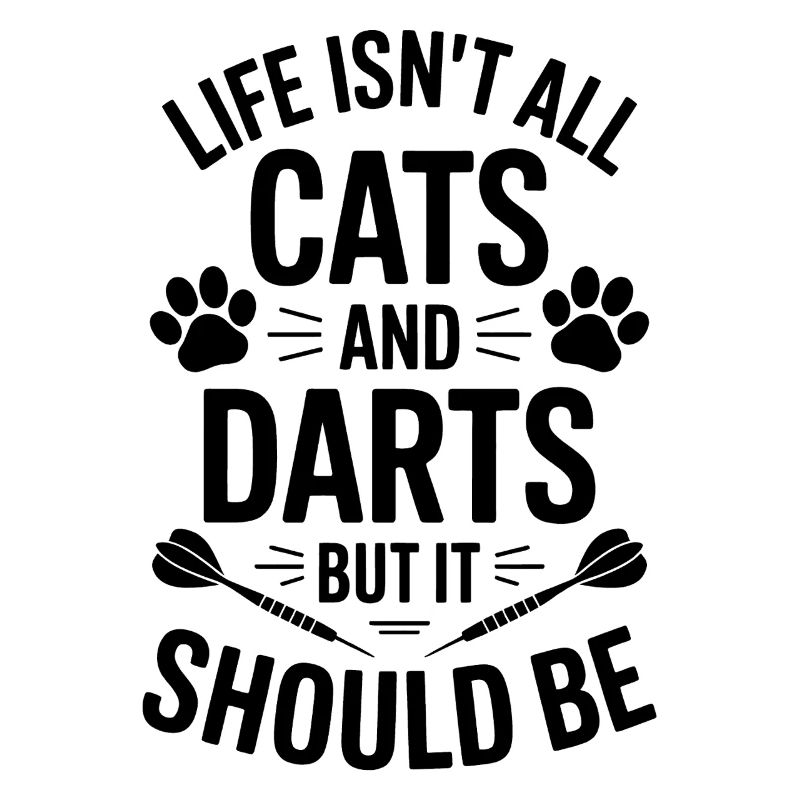 Darts Spruch Katzen Darten Lustiges Dart Geschenk