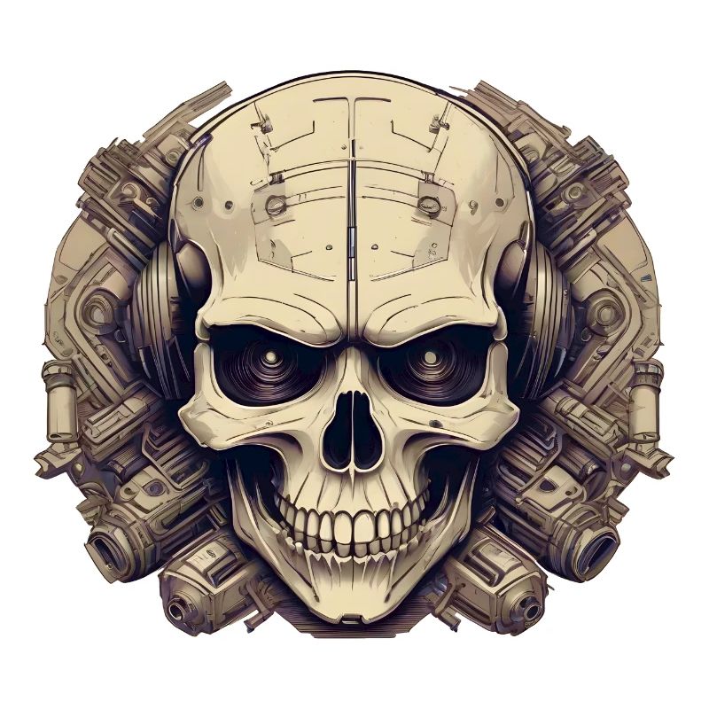 Bionic Skull - Comic Style Logo