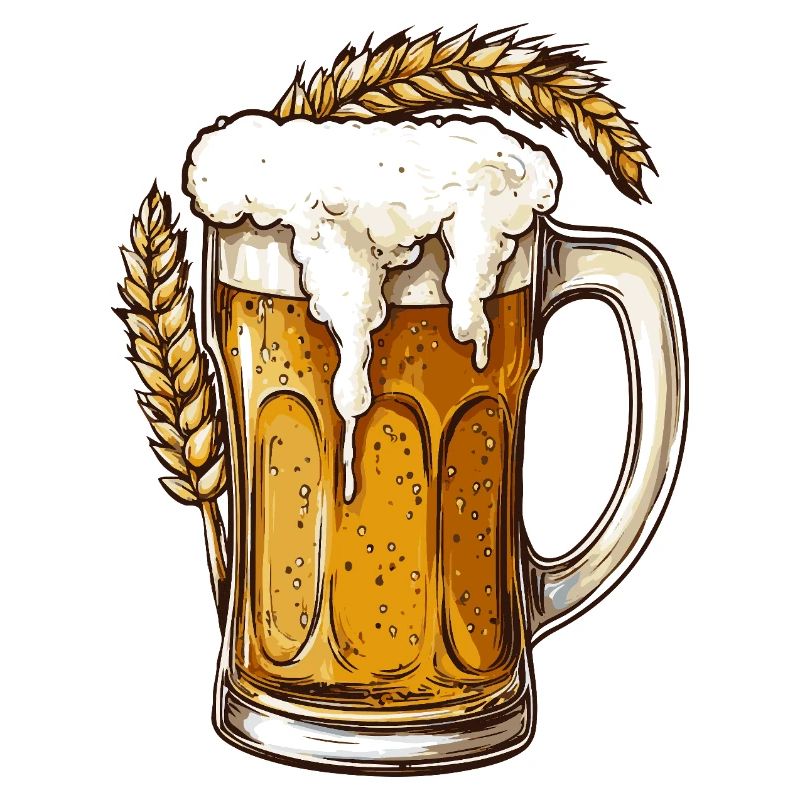 Chope de bière houblon