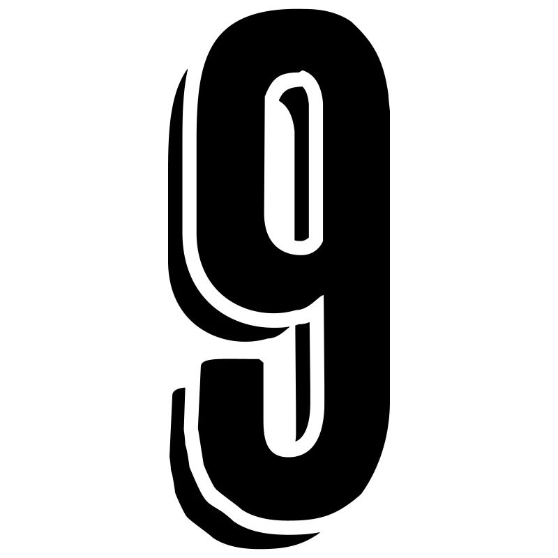 Maillot numéro neuf - numéro - 9