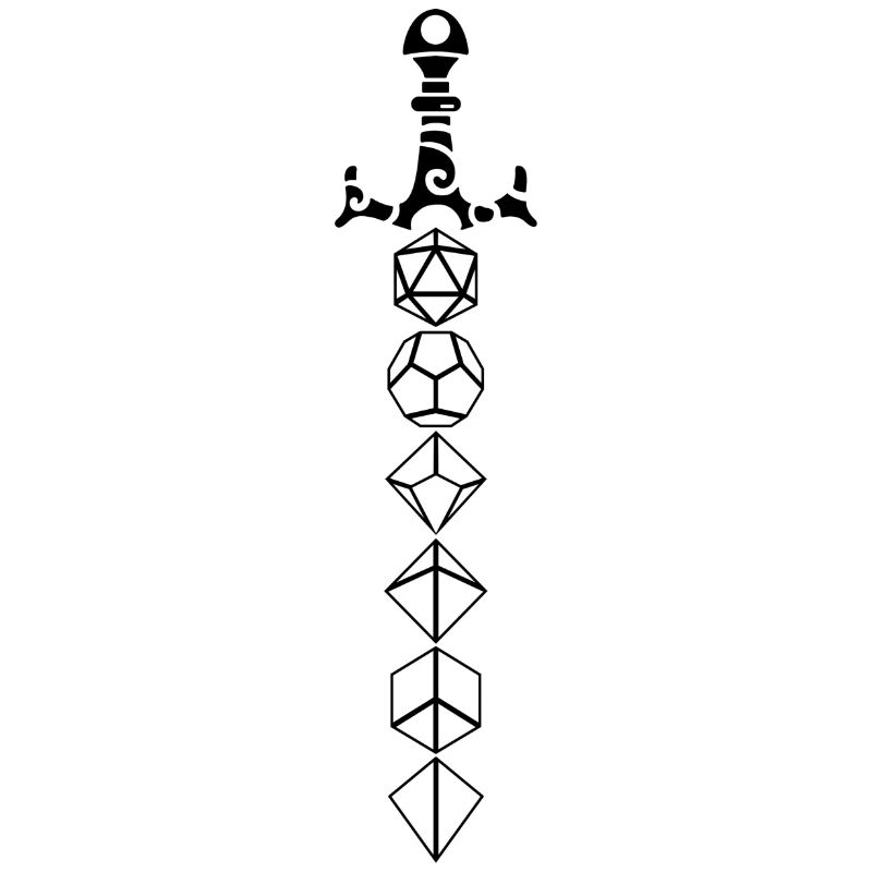 Épée de dés de donjon