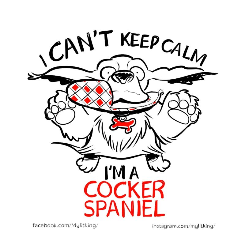 Humor-style graphics by cocker spaniel that