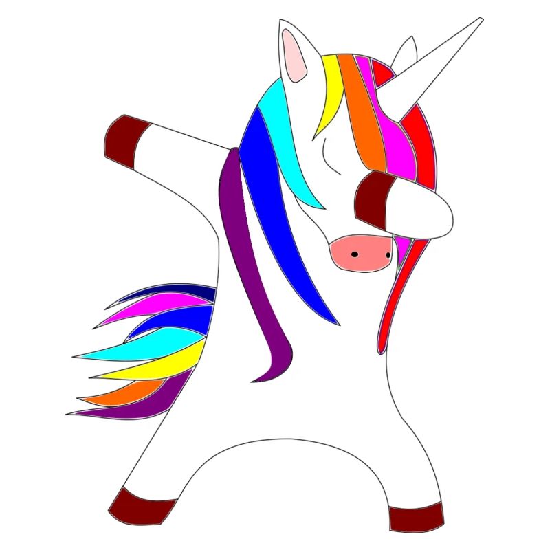 dabbing unicorn