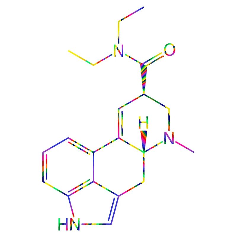 LSD Molecule Lysergic Acid Diethylamide Structural Formula