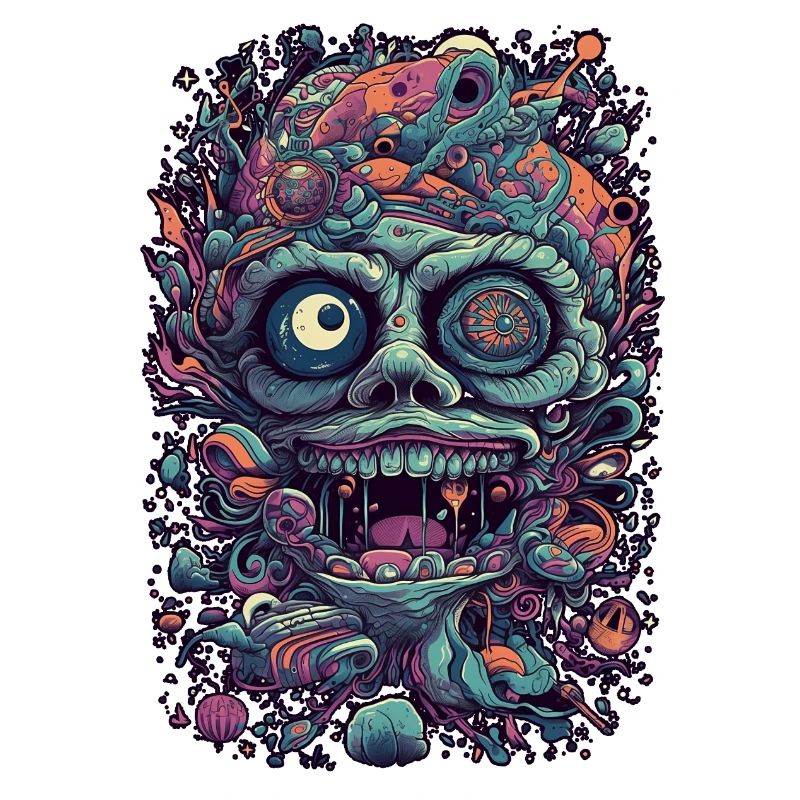 Trippy Explosion - Psychedelic Motif