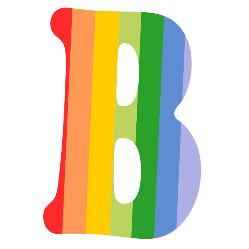 Buchstabe B Regenbogen