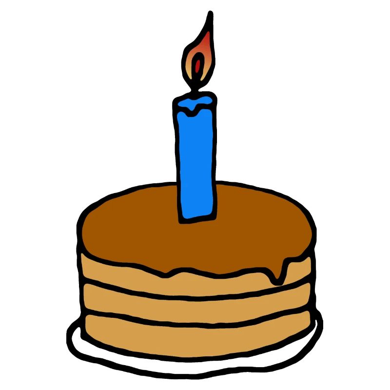 Birthday Cake Comic Design Boy Blue