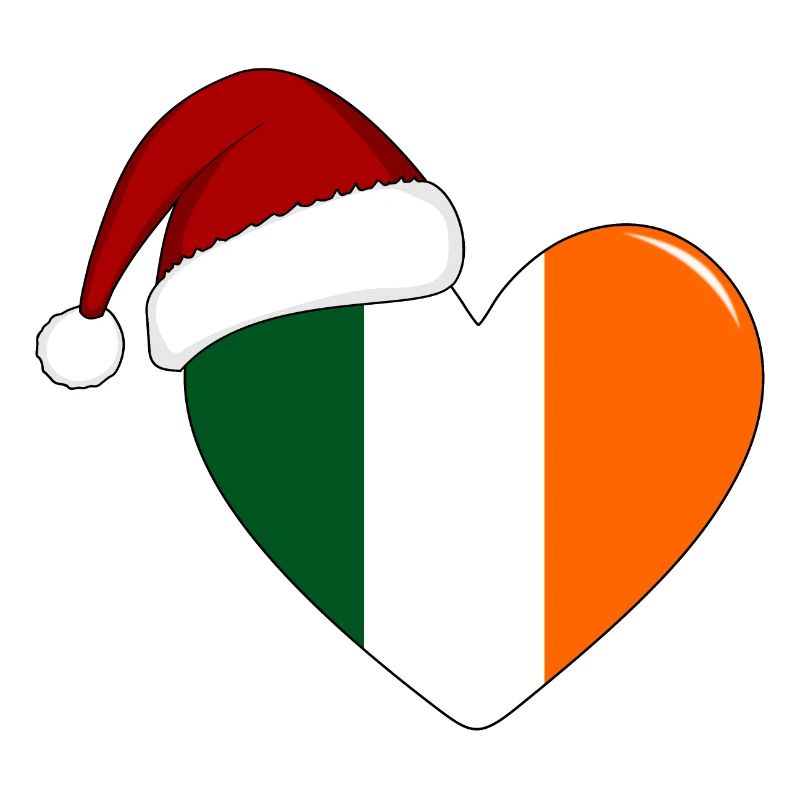 Drapeau de l’Irlande coeur de Noël