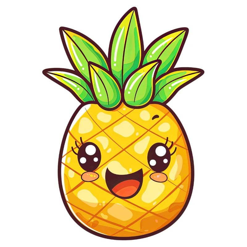 Ananas avec visage