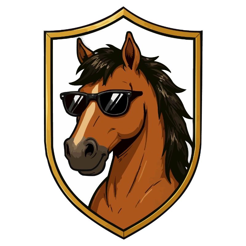Stallion with Sunglasses Shield