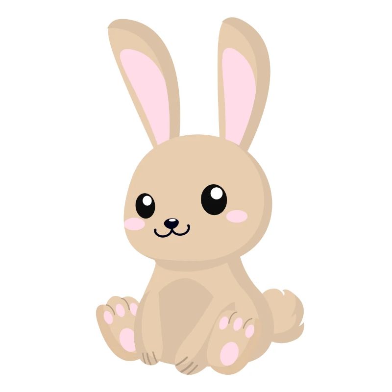 Niedlicher Comic Hase sitzend