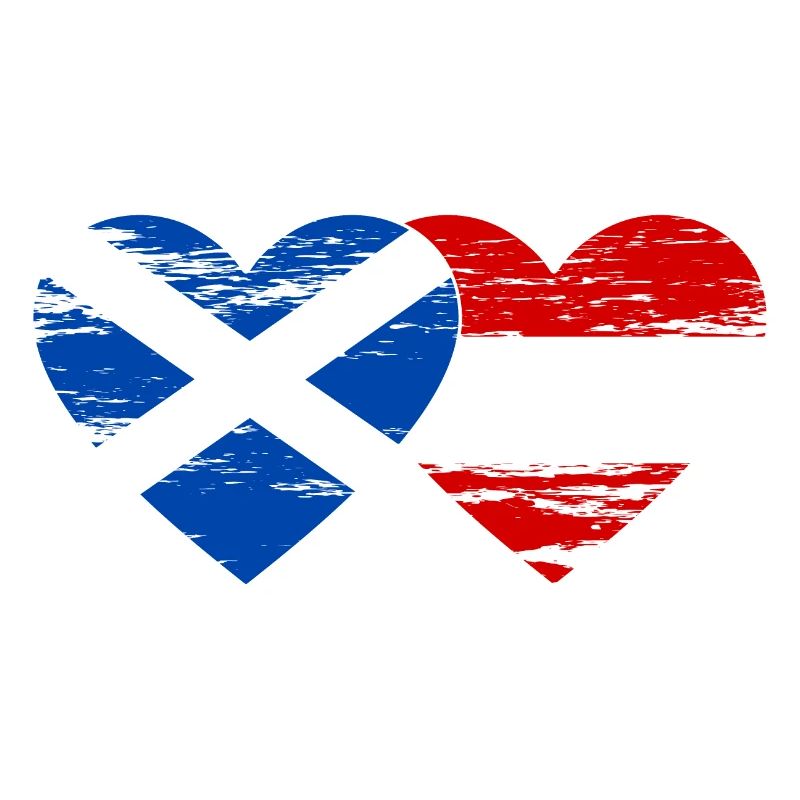 Ecosse Autriche drapeau coeur utilisé