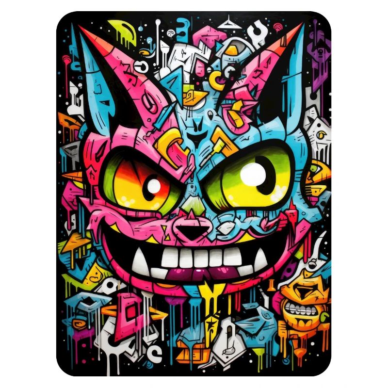 Chat graffiti abstrait