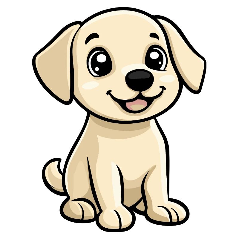 Labrador Hund Comic Niedlich