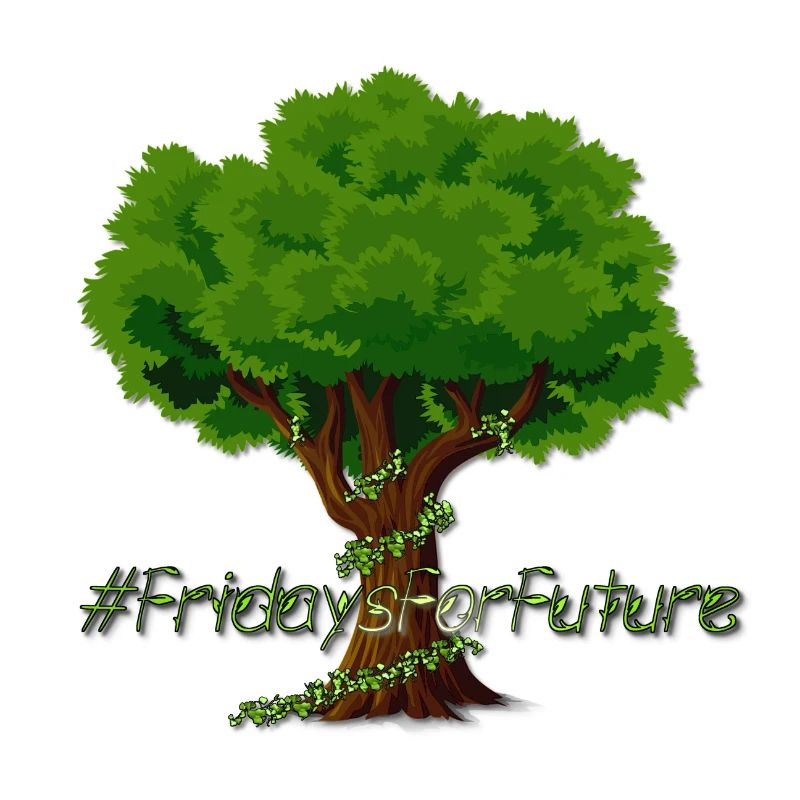 Fridays forFuture Tree Design; Klima; Baum Design