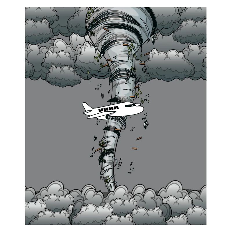 Tornade avion tempête temps
