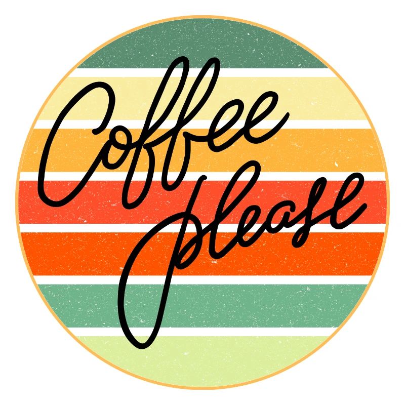 Café s’il vous plaît rétro coucher de soleil