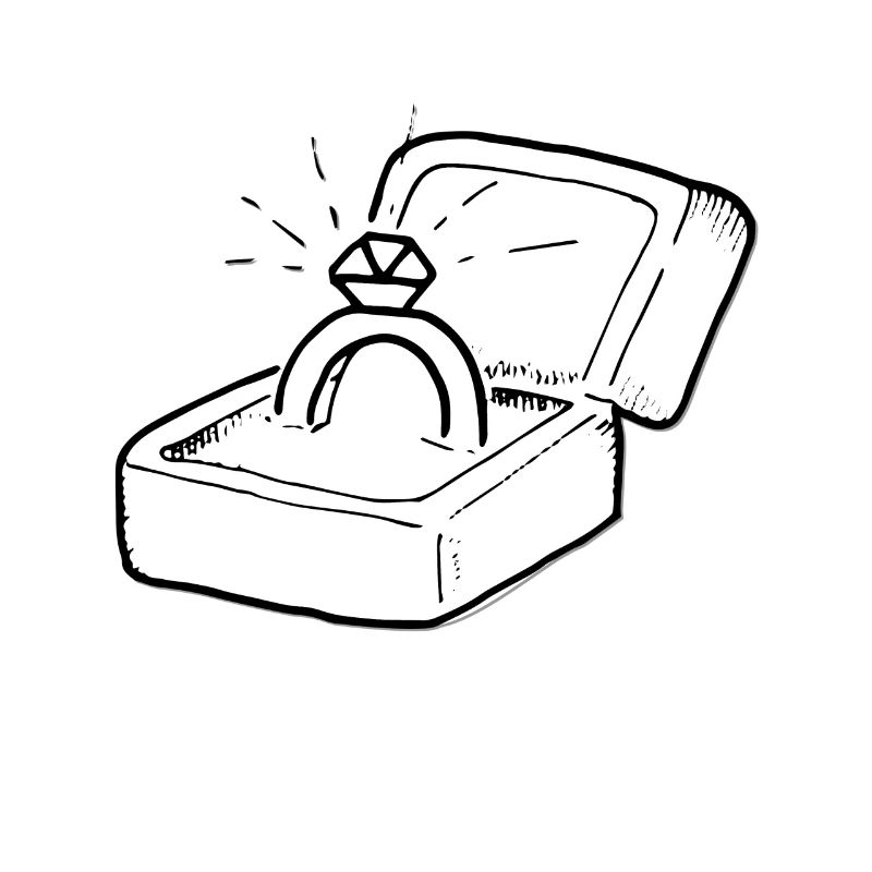 Marry me! Diamond ring clunker application gift