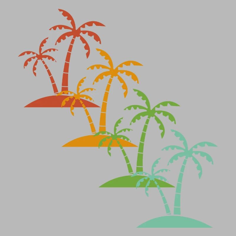 Retro palm trees
