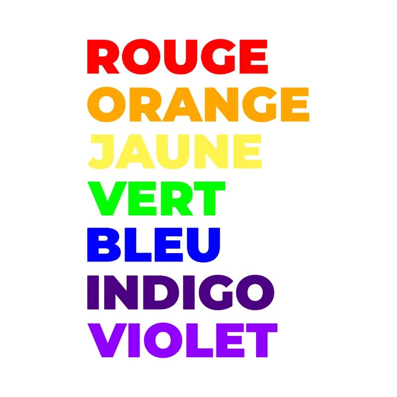 Couleurs de l'arc en ciel