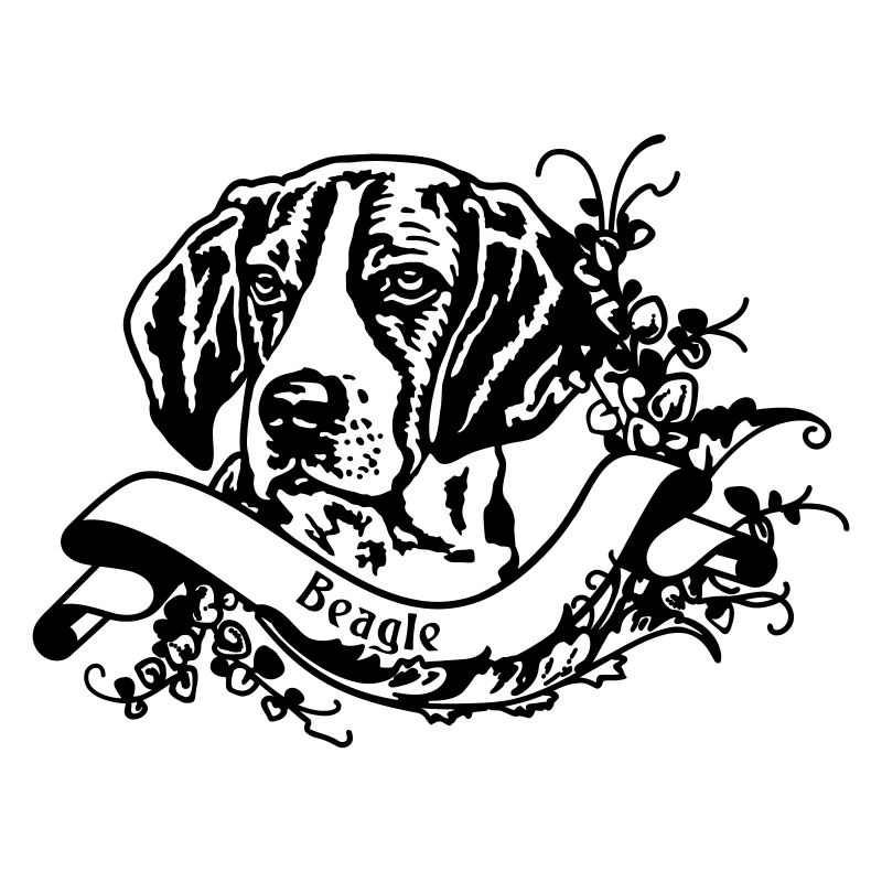 Beagle une bannière rétro