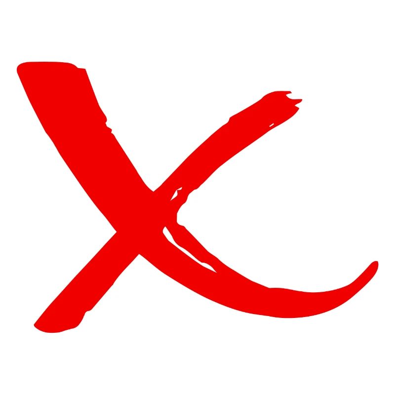 Rejection Strikethrough with red X 2